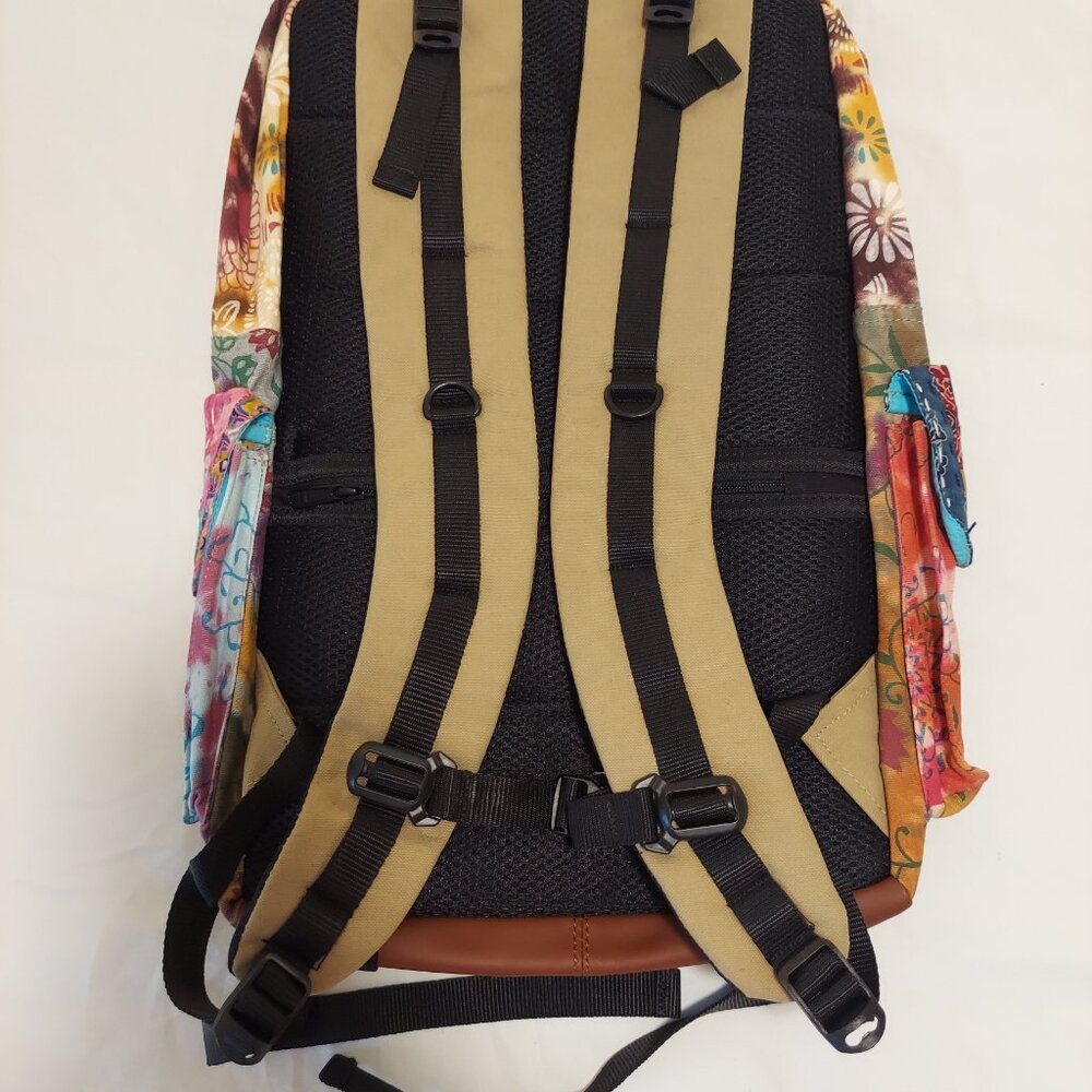 SALE! NWT Large Patchwork and Vegan Leather Backpack/Laptop Bag - Picture 3 of 7